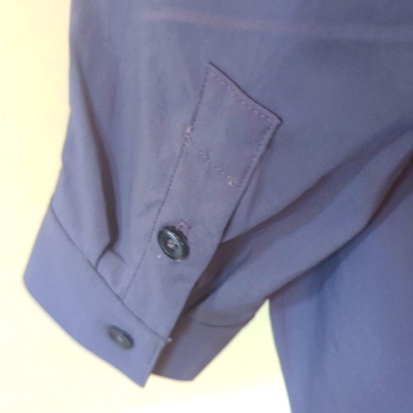Athleta Relaxed Poplin Button Down Dusk Violet M - Picture 7 of 16